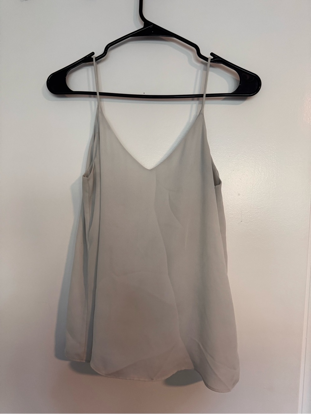 Off-White V-Neck Spaghetti Strap Women's Tank Top